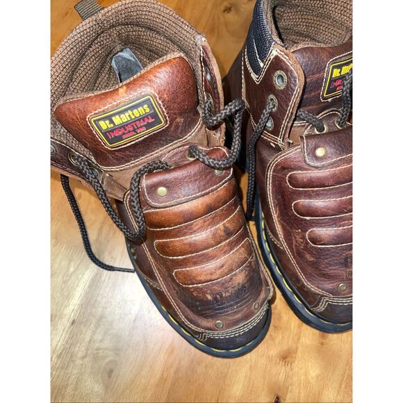 Dr Martens Ironbridge Size 9 Metatarsal Guard Boots Teak Industrial Steel Toe - Picture 2 of 10